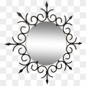 Nice Mirror Sun Wrought Iron Vintage 60cm"  Src="https - Circle, HD Png Download - wrought iron png